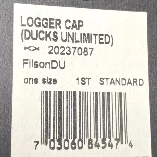 Filson Logger Baseball Cap Ducks Unlimited Hat