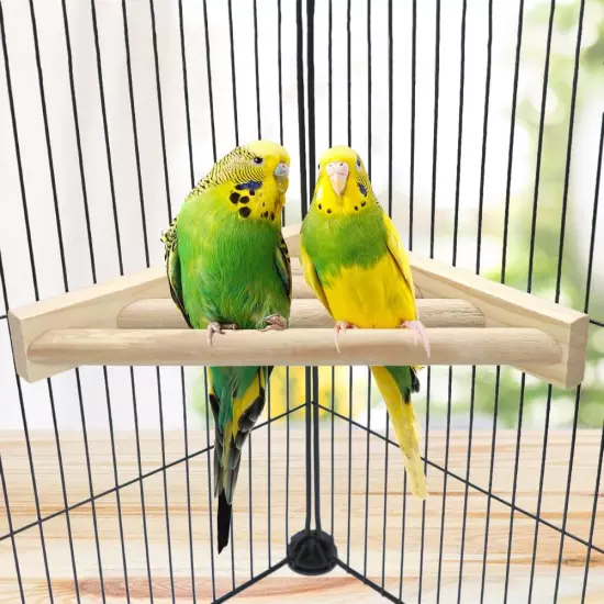 Litewoo Bird Perch Corner Platform Stand Shelf for Birds Budgie Parakeet Cockati