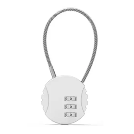 Small Travel Luggage Lock 3 Digit Combination Padlock Wire Rope Password Lock