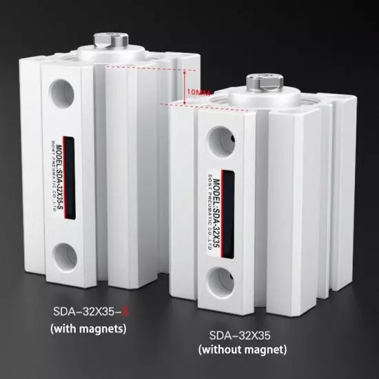 SDA32 Double Acting Pneumatic Cylinder Without Magnet SDA32X5 X10 X15 X20-X100