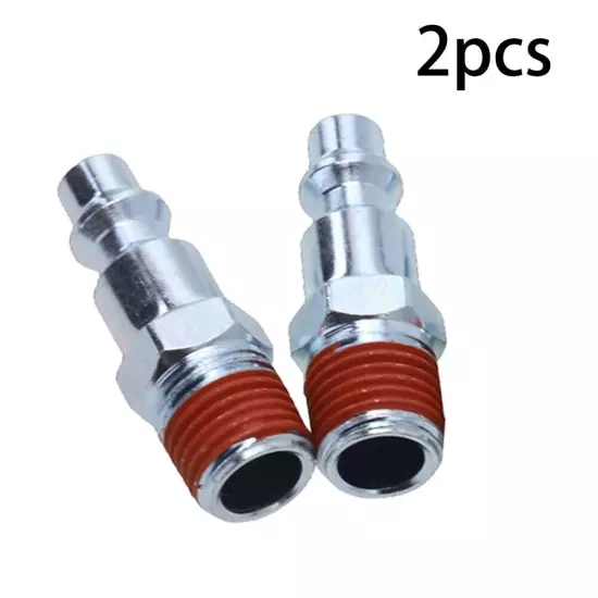 Convenient 2 Pcs Quick Release Connector for Air Line Fitting Hose (14 NPT)