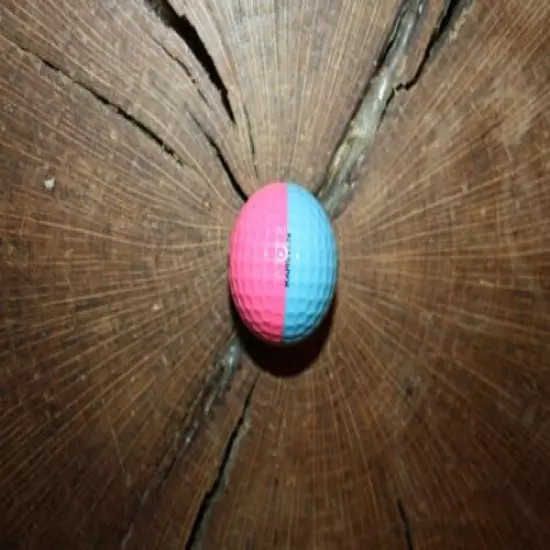 VINTAGE MEDIUM BLUE AND PINK PING EYE GOLF BALL MUST SEE!!!!! RARE!!!!!