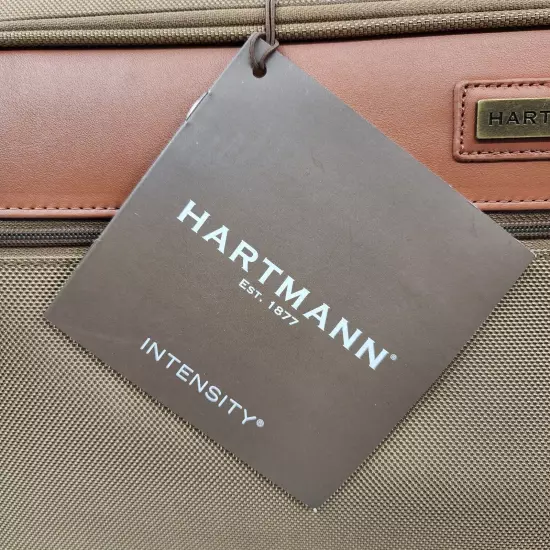 Hartmann Luggage Garment Carry On Nylon & Leather Travel Wheeled Rolling Bag