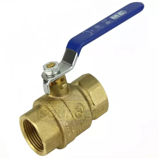 1" Female NPT Brass Ball Shut Off Valve Water Air Fluid 600 PSI WOG Full Port