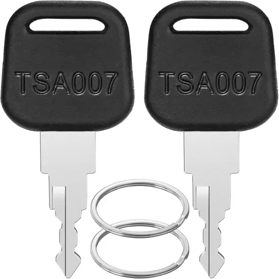 TSA007 Master Luggage Key, 2 Pieces, Black, One-Touch Lock