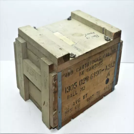 US Small Arms Ammunition 480 Rds 30 Cal Wooden Crate Empty INV15476