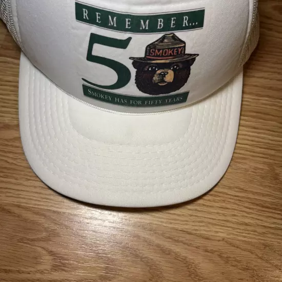 Vintage '90s Smokey The Bear 50th Anniversary Unisex Snapback Trucker Hat Cap