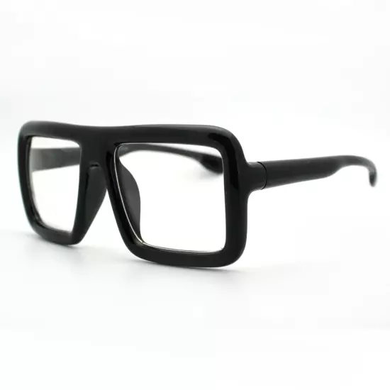 Thick Square Glasses Clear Lens Eyeglasses Frame Super Oversized Fashion