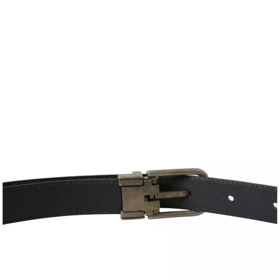 Dolce & Gabbana Suede Leather Gold Buckle Belt - Belts - Blue -Size 95