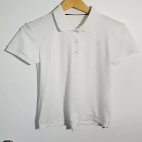 1 NWT WOMEN'S TORY SPORT TECH POLO, SIZE: SMALL, COLOR: SNOW WHITE (J313)