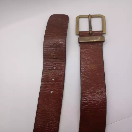 VINTAGE Coach 3127 Thick Wide Harness Leather Burnished Brown Belt Brass Mens 36