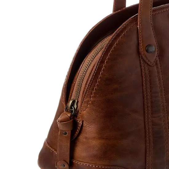 Frye Melissa Domed Leather Satchel Women's Brown