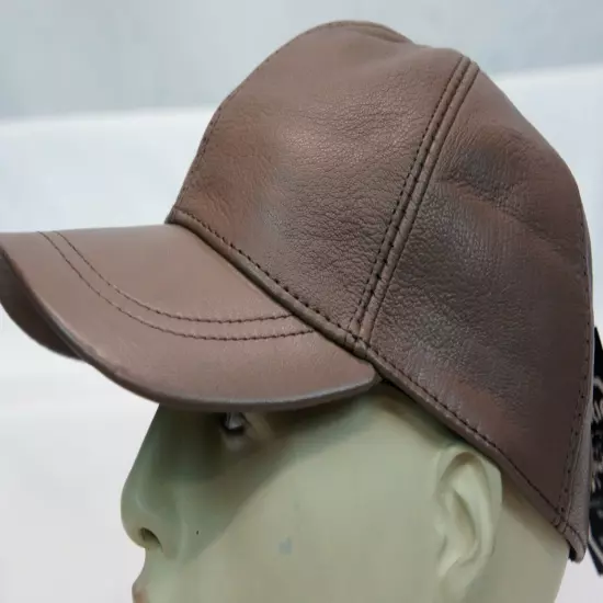 New 100% Genuine Real Lambskin Leather Baseball Cap Hat Sport Visor 31 COLORS