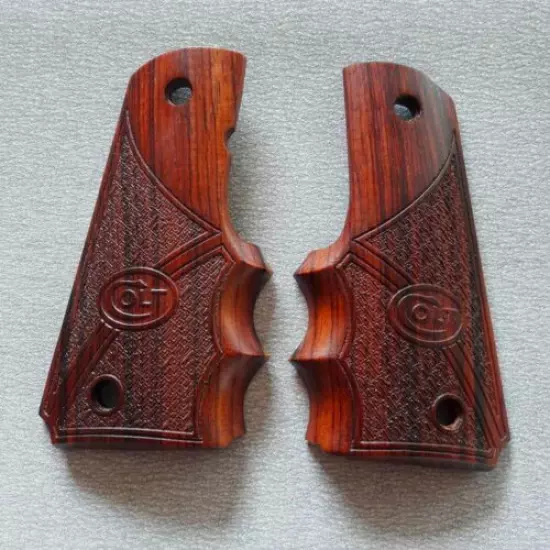 Solid wood Grips For Colt 1911, Commander, .38 supper