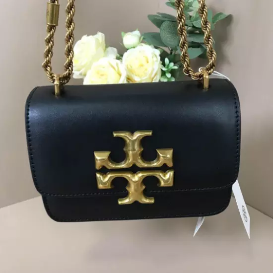 Tory Burch Eleanor Small Convertible Shoulder Bag Black Gold JP