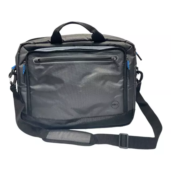 Dell 17” Laptop Tablet Carrying Bag W/Shoulder Strap Multi Pockets Gray Black