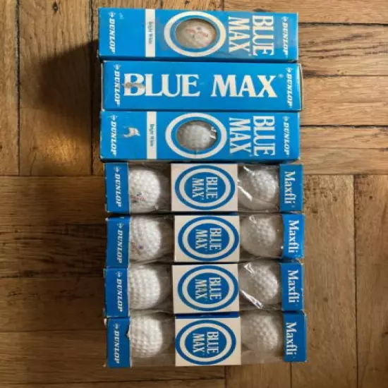 Vintage Maxfli Dunlop BLUE MAX Golf Balls Seven 3 Ball Sleeves (see description)