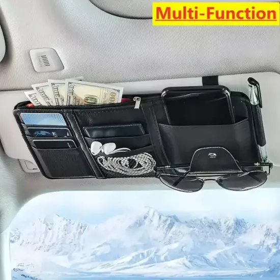 Car Sun Visor Organizer Sunglass Mobile Phone Holder Bracket Car Auto Interior A