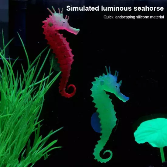 Floating jelly Seahorse Glow Effect Aquarium Fish Tank Decoration~ Ornament B1P2