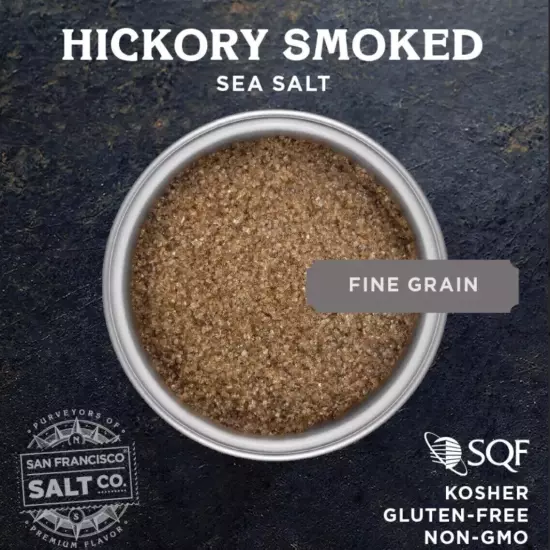 San Francisco Salt Co. Hickory Smoked Sea Salt, 5 oz Stackable Canister 3/26