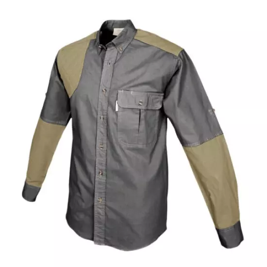 TAG SAFARI Mens Upland Long Sleeve Olive/Khaki Shirt (MS-187L/S-P867-O/K)