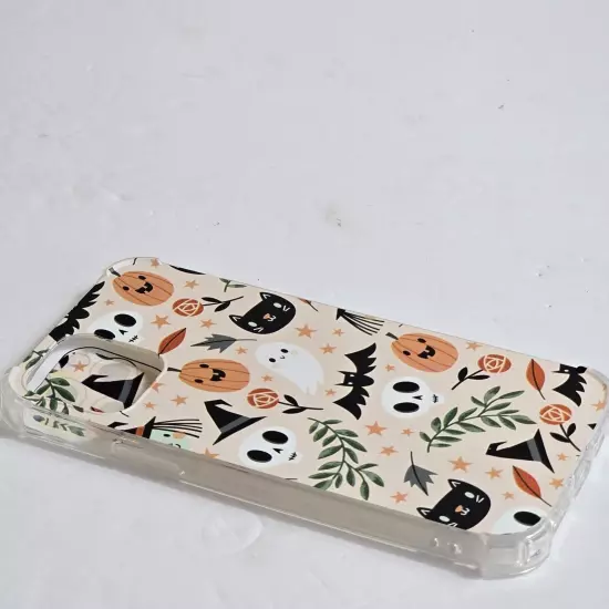 Phone Case for iPhone 12 Pro 6.1" Halloween Cats Pumpkins Bats Skulls Witches