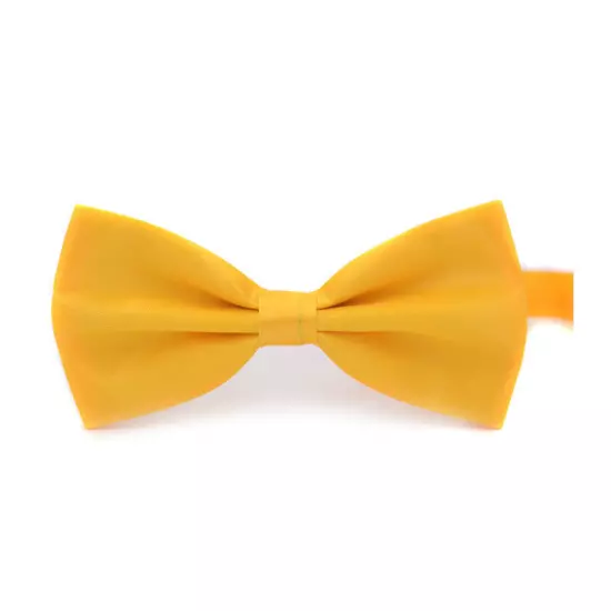 Men Bowtie Classic Wedding Party Bow Tie Solid Color Adjustable Necktie