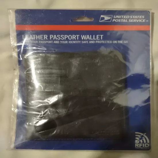 2 Black USPS Passport Wallets. Sonic Eagle RFID Protection 5 Card Slots, ID