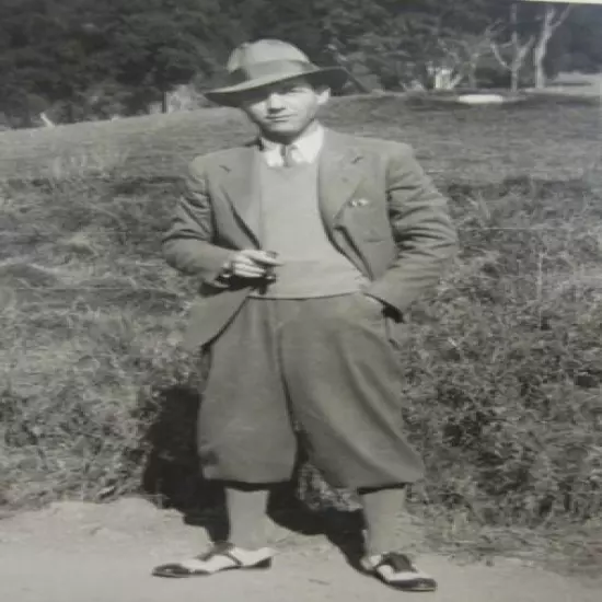 Vintage Golfer Dapper Gentleman Photo Knickers Sand Bunker 8" X 10" c. 1920-30s 