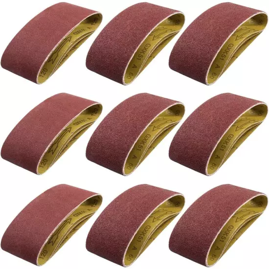 20 PACK Belt Sander Sandpaper 3"x21" Sanding Belts 40 60 80 120 150 240 400 Grit