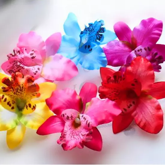 Womens Orchid Flower Wedding Bridal Hair Clip Hairpin Brooch Pin Party Barrette✔