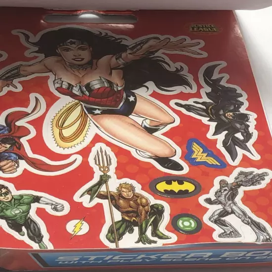 "Justice League" Birthday Party Supplies, Napkins, Sticker Books Cake Toppers 