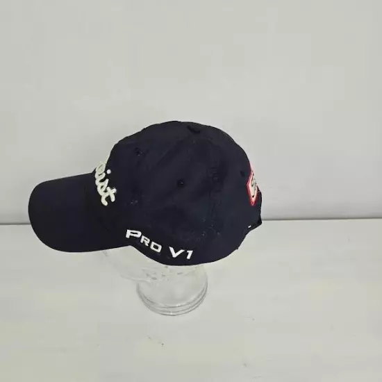 Titleist Golf Tour Hat Pro V1 FJ Footjoy Logo Navy Embroidered Adjustable Cap