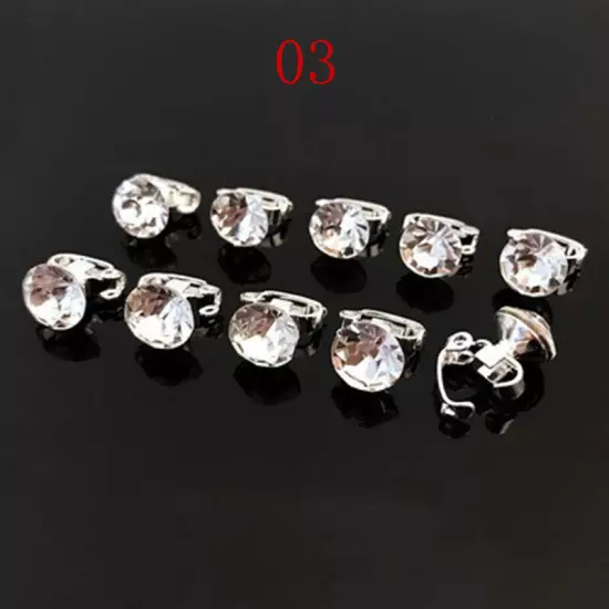 10PC Mini Claw Clamp Sweet Girls Hair Clip Metal Rhinestone Crystal Flower WOMEN