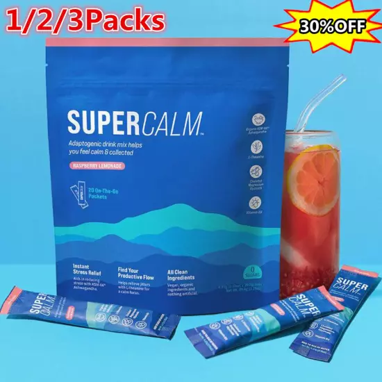 Supercalm-Powdered Drink Mix Supplements for Relaxation&Focus No Sugar Non-GMO-S