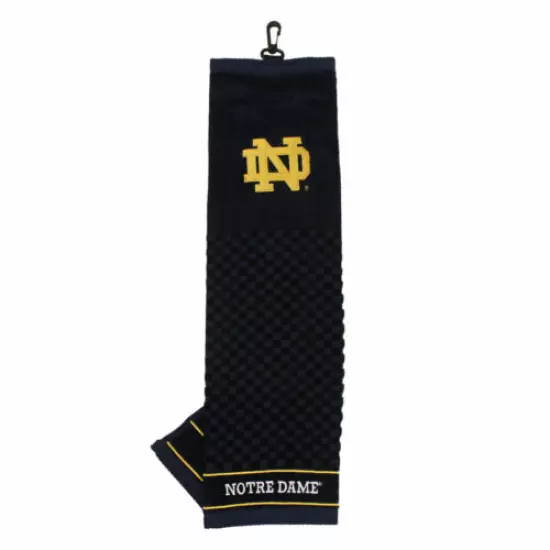 NCAA Embroidered Tri-fold Golf Towel - Notre Dame Fighting Irish