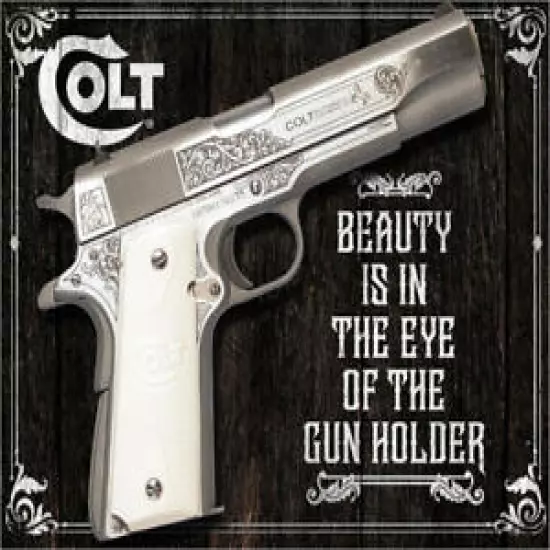 Colt Firearms Since 1836 Tin Metal Sign, 16" W x 12.5" H