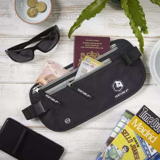 VENTURE 4TH Travel Money Belt – Travel Wallet & Passport Holder