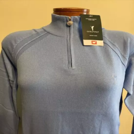 NWT Golfino Ladies Alice Knit Troyer 3318126 537 Blue Sz 2 4 6 8 10 12 NEW