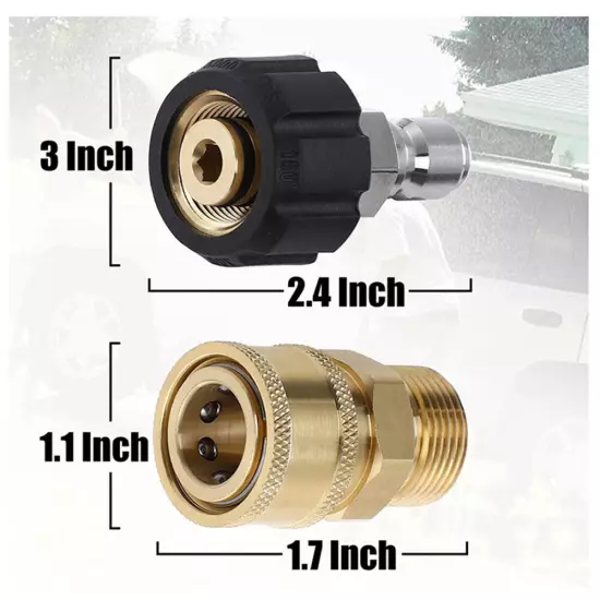 M22-14 to 3/8" Quick Release Connector Hose Adapter Pressure Washer Coupling□