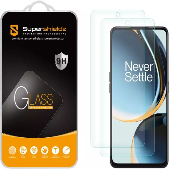 (2 Pack) Designed for Oneplus Nord N30 5G Tempered Glass Screen Protector, anti 