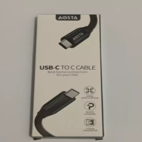 AOSTA HeavyDuty USB C to USB C Cable (3Ft) USB C Charger Cable Fast Charge Cable