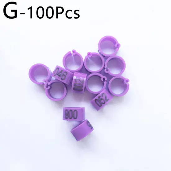 100Pcs 8mm Birds Pigeon Training Foot Rings Band Parrots Poultry Leg Feet Clip