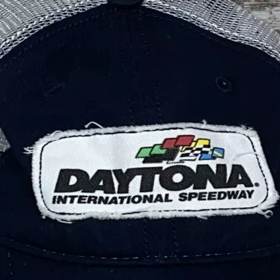 Daytona International Speedway Adjustable Distressed Hat Cap Nascar Navy