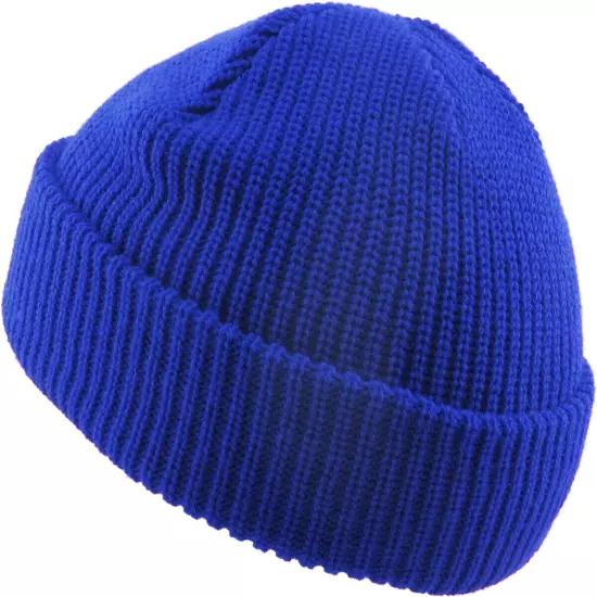 Warm Winter Knit Cuff Beanie Cap Fisherman Watch Cap Daily Ski Hat Skully