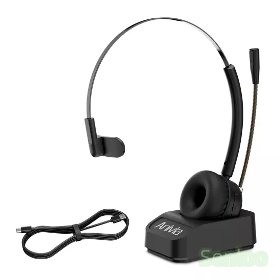 Wireless Computer Headset with Mic for Work Calls On-Ear Wireless Headphones ...