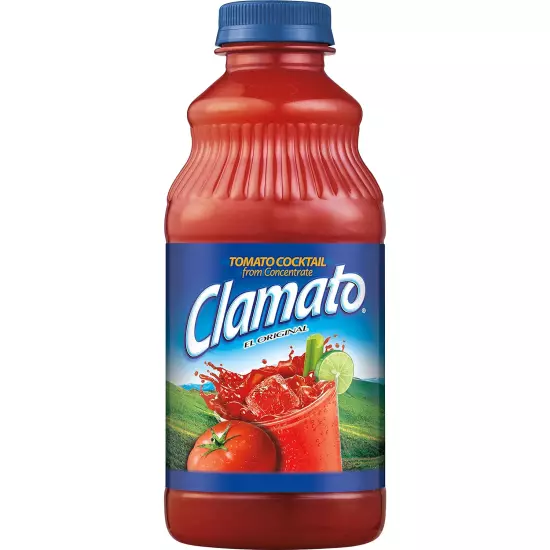 Clamato Original Tomato Cocktail, 32 fl oz bottle Pack of 12