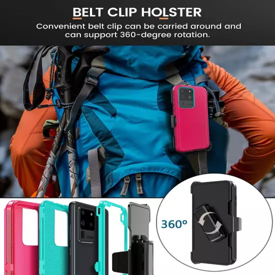 For Samsung Galaxy S20/S20+/Ultra/FE Heavy Duty Shockproof Case Cover Belt Clip