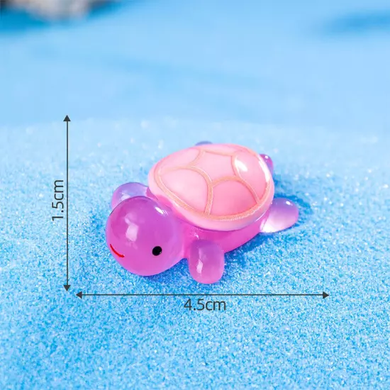 Cartoon Resin Luminous Turtle Ornament Cartoon Aquarium Fish Tank Miniature D Sn