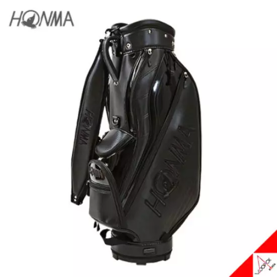 HONMA 2021 CB12112 Light Weight Men's Caddie Cart Bag 9inch 5Way PU 2.7kg -Black